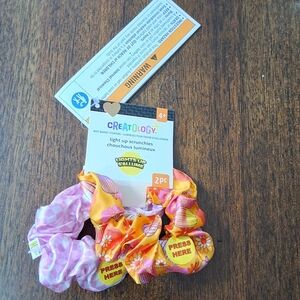 2 Fun Colorful Light Up Scrunchies , New With Tag